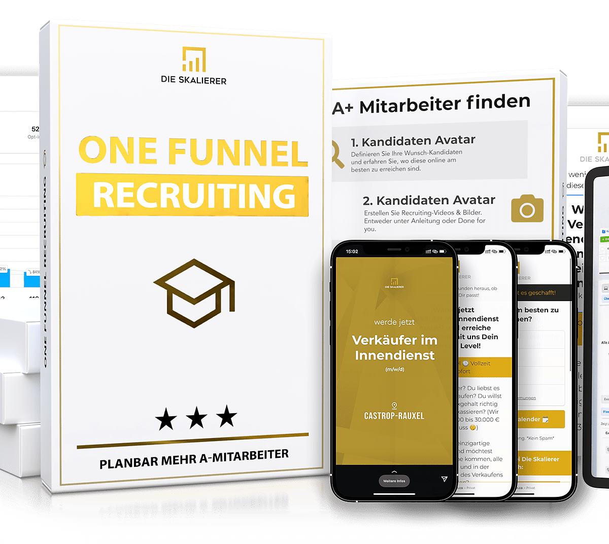 One Funnel Recruiting - Collection-Aktuelle Ansicht Kleiner und ohne schatten in der schrift